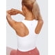 thumbnail image 4 of Sostén CRZ YOGA sin costuras, acanalado, espalda nadadora, con relleno, blanco, talla L, 4 of 5