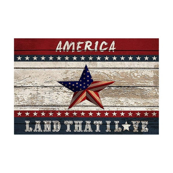CHELIASD Patriotic Welcome Door Mat Liberty Stars Red 4th of July Doormat Independence Day Decorative Non Slip Rubber Backing Outdoor Indoor Entryway Floor Mats Festival Decor 16 x 24 Inch
