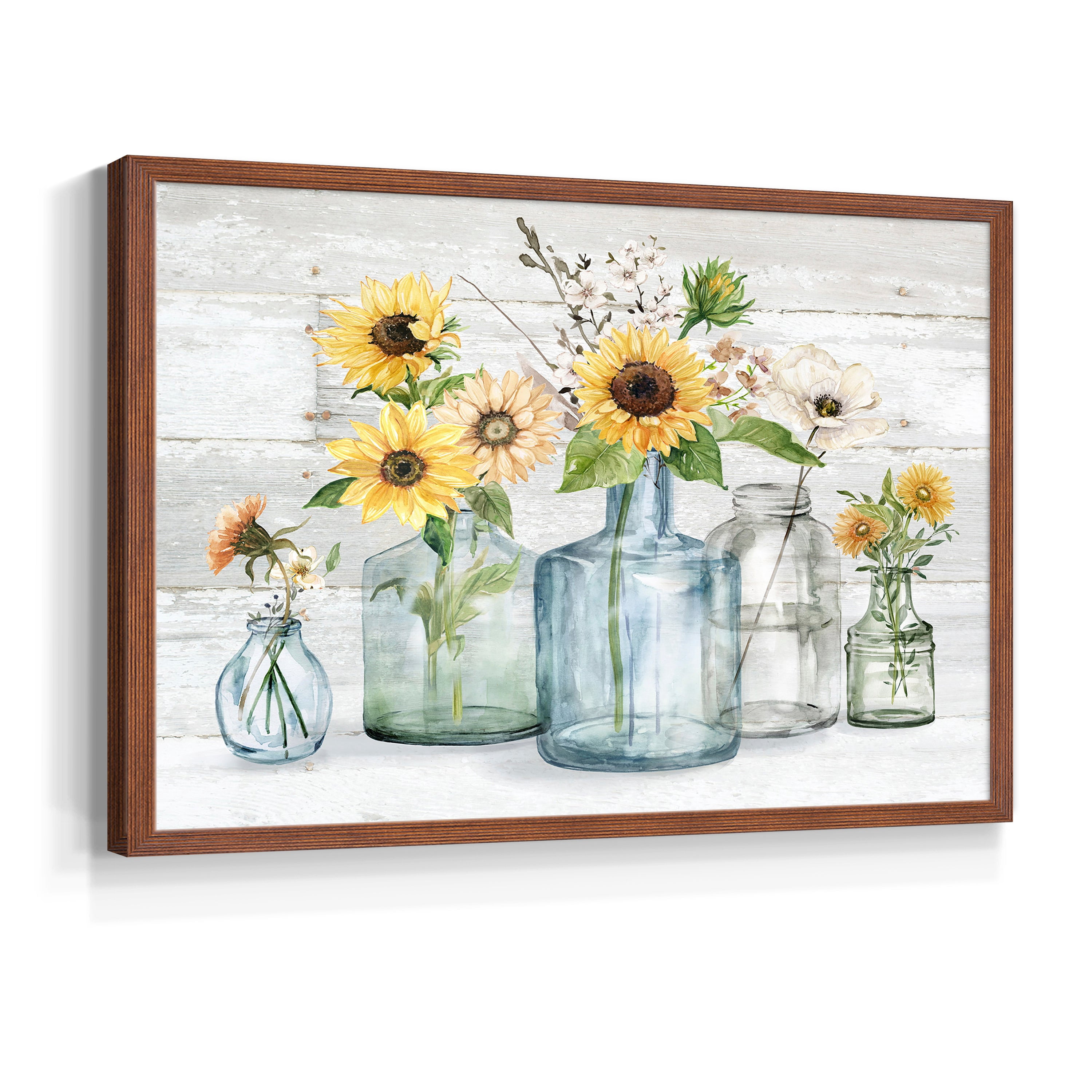 Sunflower Extravaganza by Carol Robinson - Restickable Framed Giclée Print