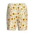 thumbnail image 2 of Haiem Brown Leaf Sunflower Men's Pajama Short with Soft Woven Cotton Elastic Waistband Sleep Short-XX-Large, 2 of 9