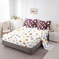 thumbnail image 5 of Homewish Watercolor Ghost Queen Bedding for Girls, Purple Floral Pumpkin Maple Leaf Bedding Comforter Set Queen, Halloween Reversible, 7-Piece, 5 of 7