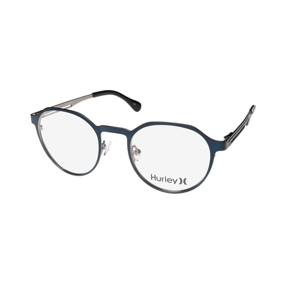 HURLEY HMO121 EYEGLASS FRAME/GLASSES STAINLESS STEEL LARGE LENSES FULL-RIM SLEEK