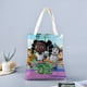 thumbnail image 2 of Dee & Friends in Oz Bolso de tela con estampado de lienzo para mujer, bolsa de compras reutilizable y estética, con cremallera interior, regalo para mujer, 35 × 40 cm., 2 of 6