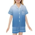 thumbnail image 1 of Landzoo One Ensemble de Pyjama 2 Pcs pour Enfants, Imprimé Graphique, Chemise à Manches Courtes avec Boutons, Ensemble de Pyjama Léger et Mignon pour Filles, 1 of 7