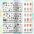 thumbnail image 3 of 1 Set Stainless Steel DIY Nail Art Templates Mixed Shapes Template Tool Rectangle 12x6cm 3pcs/set, 3 of 7