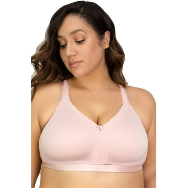 Curvy Couture Natural Luxury Cotton Unlined Wire-Free Bra 1010 