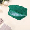 thumbnail image 3 of Unique Bargains 1 Pc Lady Portable Make Up Organizer Case for Outdoor Activities Peacock Green Polyester, 3 of 6