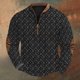 thumbnail image 1 of Blusas y camisas de manga larga con cuello redondo Sudadera con capucha de cuello redondo para hombre Jersey estampado Blusa de poliéster de manga larga para hombre, 1 of 4