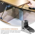 thumbnail image 4 of 4 Pcs Folding Table Hinge Heavy Duty 90 Degree Positioning Small Hinges Self-locking Furniture Iron, 4 of 6