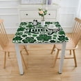 thumbnail image 3 of HAOXIT Waterproof Tablecloth St Patricks Day Table Cloth, Washable Decorative Table Cover for Outdoor Picnic Kitchen Dining Rectangle Tablecloths Rustic Lucky Green Burlap White, 3 of 7