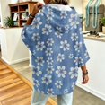 thumbnail image 6 of Women's Oversized 3/4 Sleeve Hoodie Pullover Hooded Drop Shoulder Sweatshirt Casual Trendy Fall Fashion Pullover Tops, 6 of 6