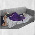 thumbnail image 6 of Animal Soft Flannel Fleece Throw Blanket, with Internal Traditional Ornaments and Heart Print, Cozy Plush for Indoor and Outdoor Use, 60" x 80", Fuchsia and Purple, by Ambesonne, 6 of 6
