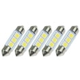 thumbnail image 5 of LEEYNEER 5pcs 12V 36mm SMD 5050 3-LED Car Festoon Map Interior Dome Light (White), 5 of 5
