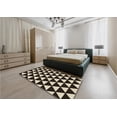 thumbnail image 4 of Ahgly Company Indoor Square Patterned Midnight Gray Area Rugs, 3' Square, 4 of 6