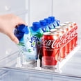thumbnail image 1 of Organizador de bebidas para refrigerador, dispensador de latas de refresco para refrigerador, dispensador automático de bebidas para refrigerador con capacidad para hasta 10 latas, 2 filas, 1 of 8