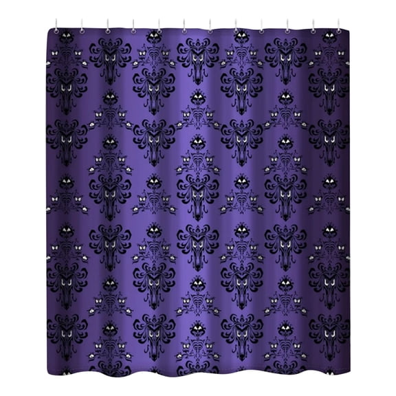 Homesteed Halloween Shower Curtain Fabric Bathroom Curtain Set with Hooks