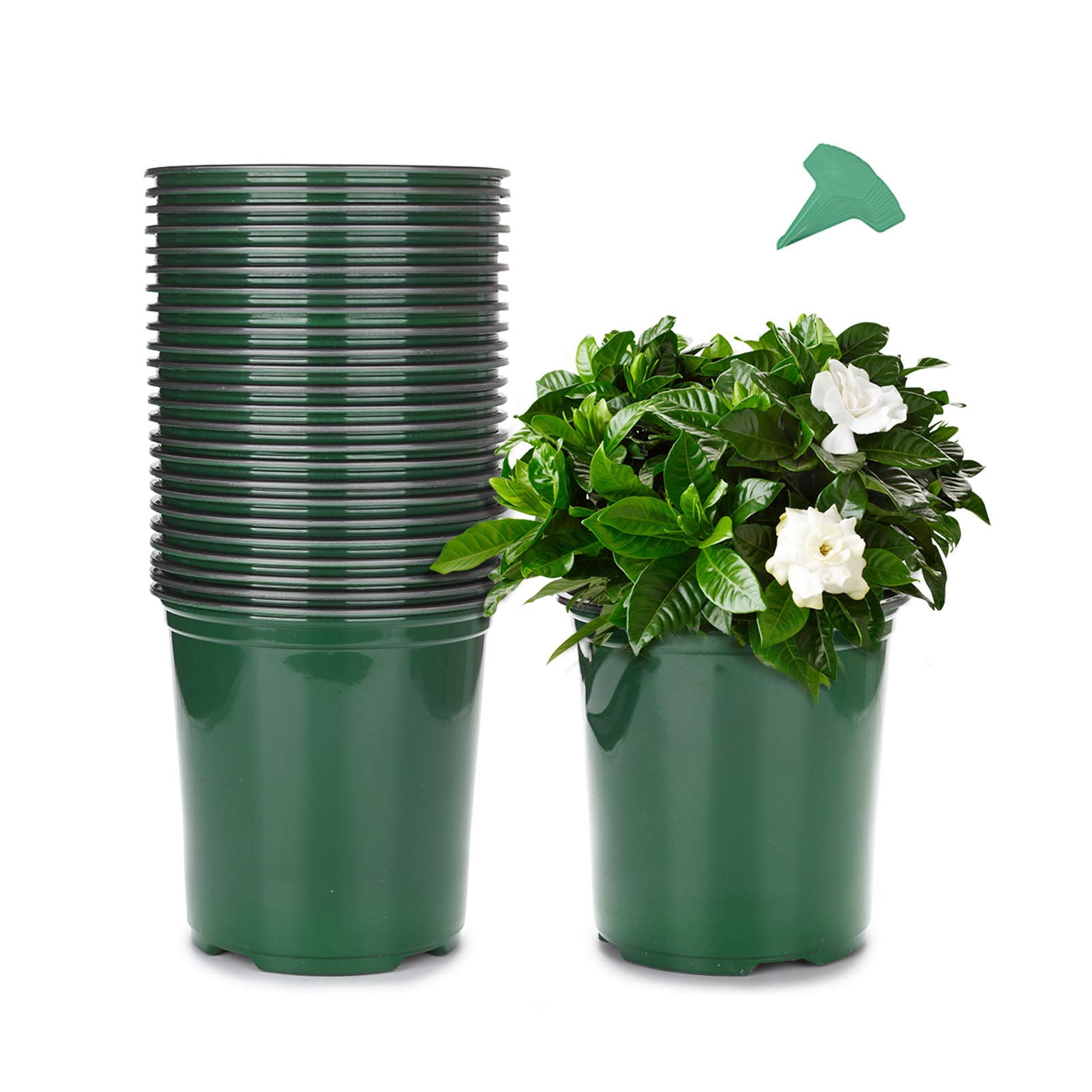 10PCS Plant Flower Pot Gardening Planter Soft Plastic Nursery Flowerpots 