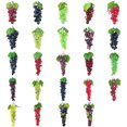 thumbnail image 4 of LCXmlly Confettis Étoiles Lune Raisin Artificiel Ensemble Design Givré Réaliste Plante Simulation en Caoutchouc Non Fanée, 4 of 6