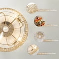 thumbnail image 7 of ALKAFY 19-inch Crystal Caged Ceiling Fan with Light & Remote Control, 7 ABS Blades for Bedroom Dining Room Kitchen Living Room, 7 of 7