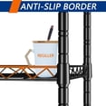 thumbnail image 6 of 5-Tier Wire Shelving Unit, Black, 11.8"D x 16.6"W x 53.5"H, Metal Storage Rack, 6 of 7