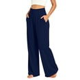 thumbnail image 2 of TaTaai Womens High Waist Wide Leg Yoga Pants with Pockets Loose Casual Trousers Bottoms for Daily Gym Summer, 2 of 9