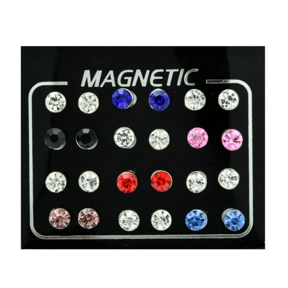 BNNG Crystal Stud Earrings For Women Women'S Modern Minimalist Ear Climbers 12Pairs/Set Unisex Rhinestone Inlaid Stud Earrings Non Piercing Jewelry Women'S Halloween Skeleton Ear Vines