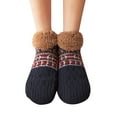 thumbnail image 2 of EnJoCho Men'S And Women'S Christmas Slippers Socks With Soft Comfortable Wool Lined Socks Warm And Fluffy Non Slip Socks In Winter Women'S Cozy Thermal Lined Socks, 2 of 4