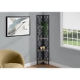 thumbnail image 4 of Contemporary Home Living 61.5" Taupe Brown and Black Corner Etagere Bookcase, 4 of 5