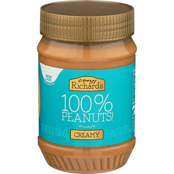 Crazy Richard's Peanut Butter Creamy 16 oz Pack of 2