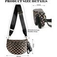 thumbnail image 3 of Checkered Crossbody Bag Bum Bag for Women Spacious Fanny Packs Belt Bag, 3 of 6