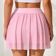 thumbnail image 6 of Wutalume Womens Skirts with Shorts, 2-in-1 High Waisted Yoga Skirt with Pockets, Athletic Tennis Golf Skirt with Built-in Compression Shorts, Quick Dry Activewear Skort,Pink M, 6 of 6