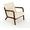 Chenille beige, variant on Modern Mid-Century Accent Chair – Wide-Wale Corduroy Lounge Armchair with Lumbar Pillow, Sturdy Wood Frame – Comfortable Reading Chair for Living Room, Bedroom, Office – 5mm Corduroy, Brown