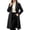 Gray, variant on Coats for Women Lapel Collar Button Front Mid‑length Long Sleeve Trench Overcoat with Side Pockets(XX-Large,Coffee)