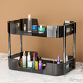 thumbnail image 2 of Bxaolu 2-Tier Bathroom Counter Organizer Countertop Storage, Dresser Organizer Vanity Tray for Makeup, Perfume Organizer Cosmetics Skincare Shelf,Spice Racks for Kitchen Corner,Rectangle - Black, 2 of 9
