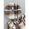 thumbnail image 4 of hirigin Kids Girls Casual Dress, Plaid Printed Long Sleeve Round Neck Ruffle Dress with Beret, 4 of 8