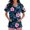 02-Dark Blue, variant on Hawaiian Scrub Tops for Woman Plus Size Stretch V-Neck Short Sleeve Nursing Scrub Shirts Breathable Lightweight Medical Uniform Light Green 5XL
