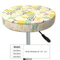 thumbnail image 4 of Susaid Lemon Leaves Print Elastic Bar Stool Cover Personalized Washable Stool Cover for Barbershop Home Bar Kitchen-12 inch, 4 of 7