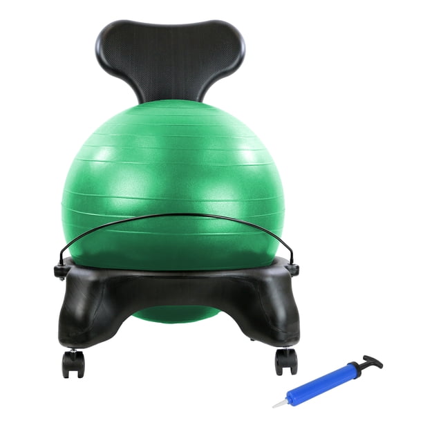 Cando Ball Chair Inflatable Ergonomic Active Seating Exercise Ball Chair with Air Pump for Home