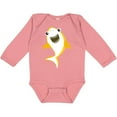 thumbnail image 3 of Inktastic Cute Shark, Little Shark, Yellow Shark Boys or Girls Long Sleeve Baby Bodysuit, 3 of 5