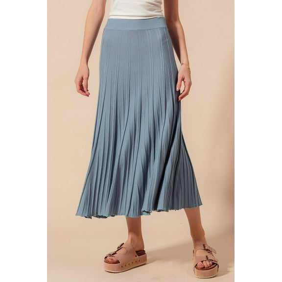 SO ME A Line Knitted Sweater Midi Length Skirt