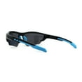 thumbnail image 4 of Mens Premium Polarized Lens Warp Around Aerodynamic Sport Sunglasses Black Blue, 4 of 4