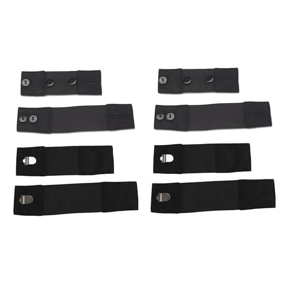 8-Pk Elastic Waist Extension- Button/Hook Style, Black (5-7" or 6-10") by More of Me to Love