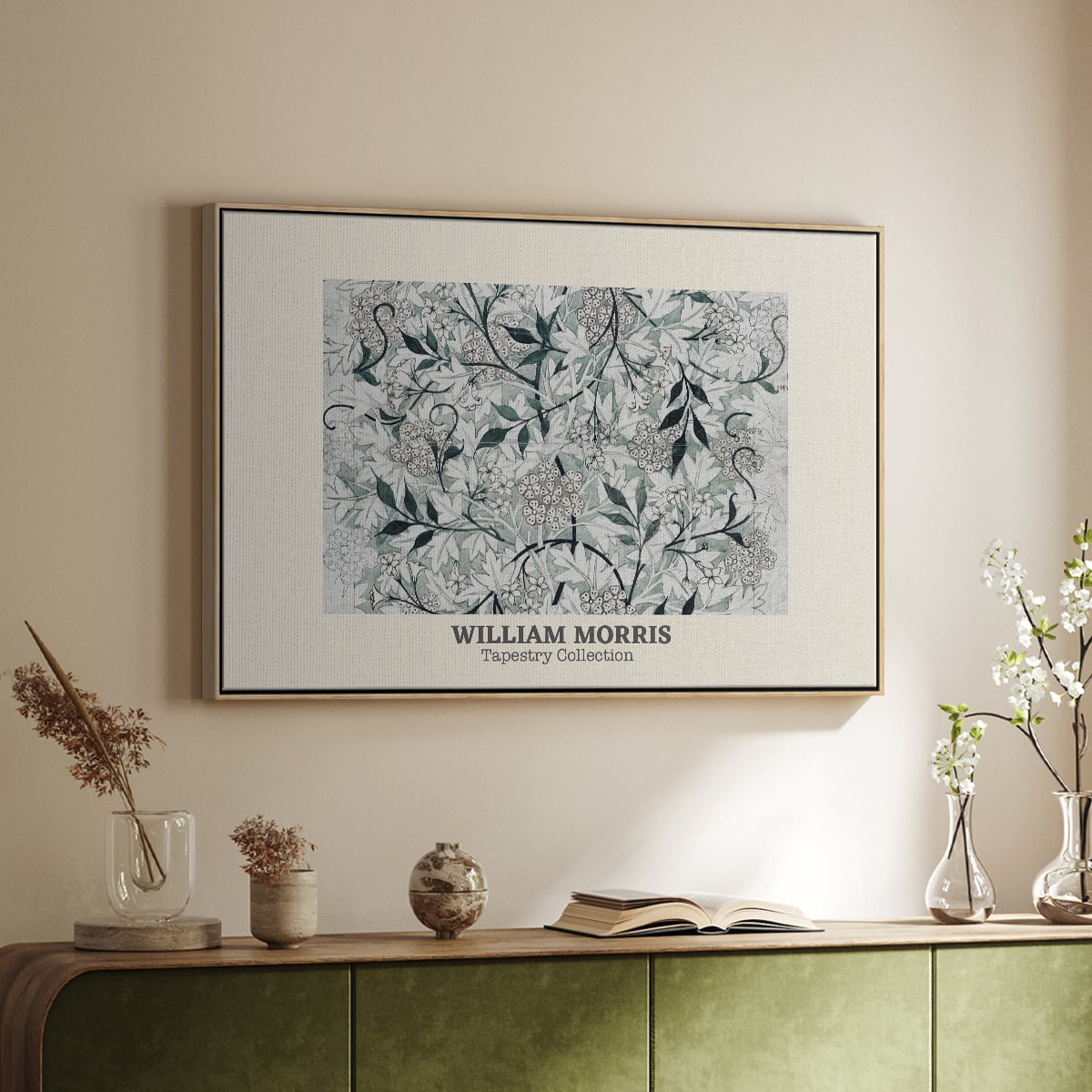 Vintage Abstract Print-XXXV Framed in Natural Wood Wood Gallery Wrapped Canvas 17 in. x 25 in.
