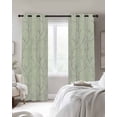 thumbnail image 2 of Sage Green Branches Blackout Curtains 45 Inches Long, Kitchen Black Out Window Treatments, Vintage Art Farmhouse Thermal Insulated Lined Drapes for Small Window with Grommet 42"x45", 2 of 8