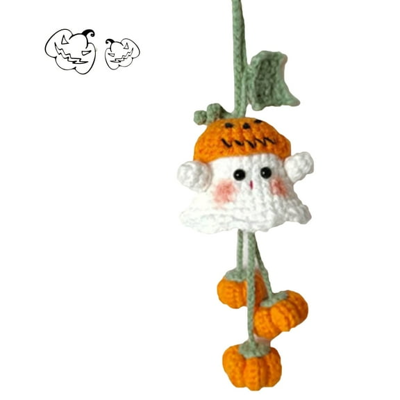 Witchy Ghost Crochet Kit  Cute Handmade Halloween DIY Kit with Yarn & Tools, Fun Craft Gift for Adults & Kids, Soft Bag Charm for DIY Lovers and Holiday Decoration