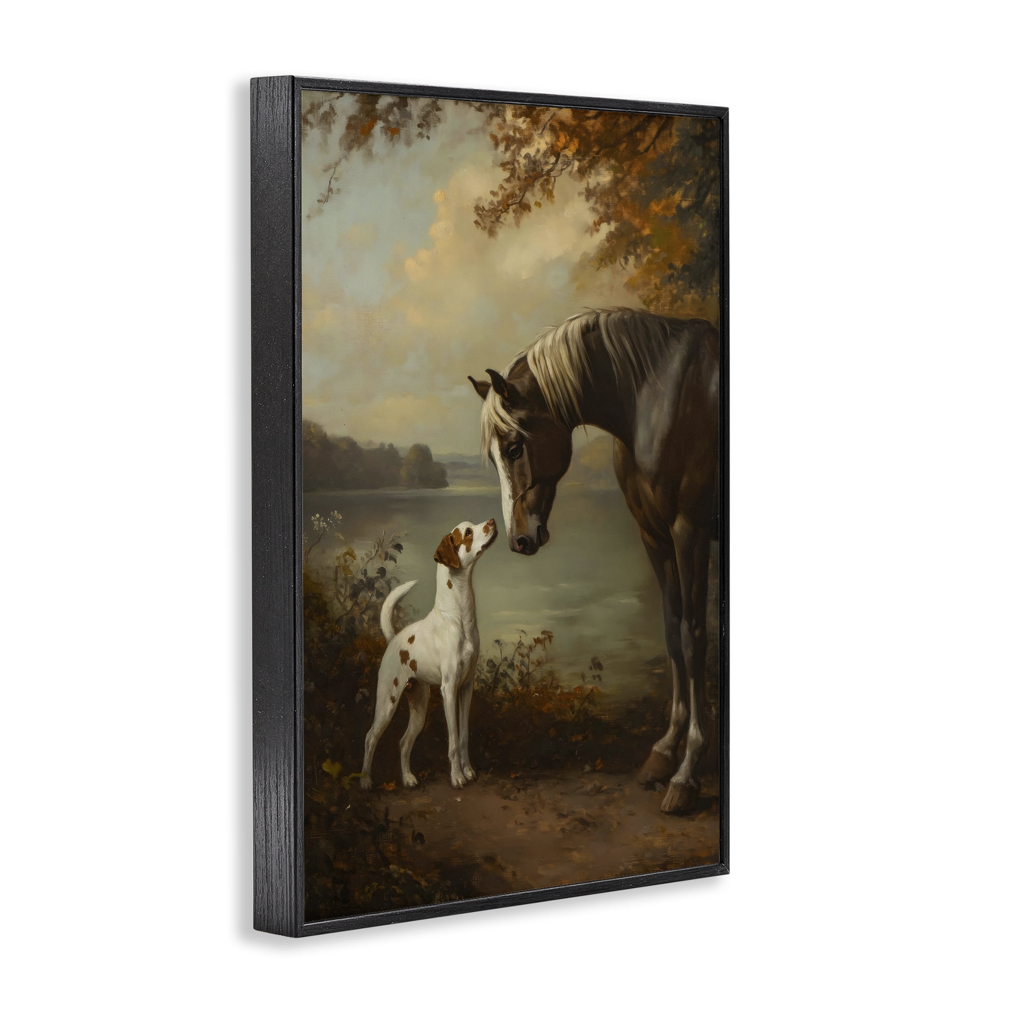 Stupell Industries Autumn Companions Hunting Party Black Framed Giclee Art, design by Petal Prints Design