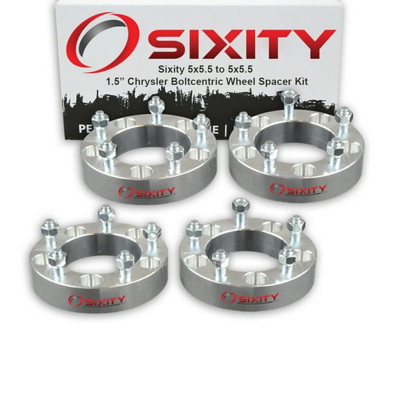Sixity Auto 4 pc 1.5" 5x5.5 Wheel Spacers compatible with Chrysler Aspen 9/16-18tpi 1.25in Studs Lugs