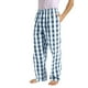 thumbnail image 1 of Pantalones de pijama deportivos holgados con estampado a cuadros informales a la moda para hombre, 1 of 4