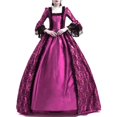 thumbnail image 3 of 18th Century Women's Ball Gown Costumes Retro Lace Long Sleeve Gothic Victorian Dress Masquerade Theme Dresses, 3 of 6