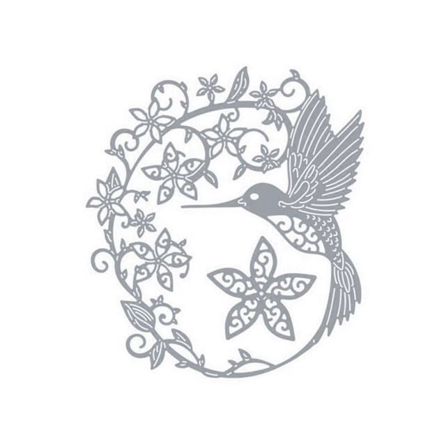 Wartleves Plantillas de troqueles de corte de metal con diseño de pájaros y flores de ZOHIKO para álbumes de recortes, decoración de álbumes de fotos, papel artesanal, nueva tarjeta de relieve, noveda